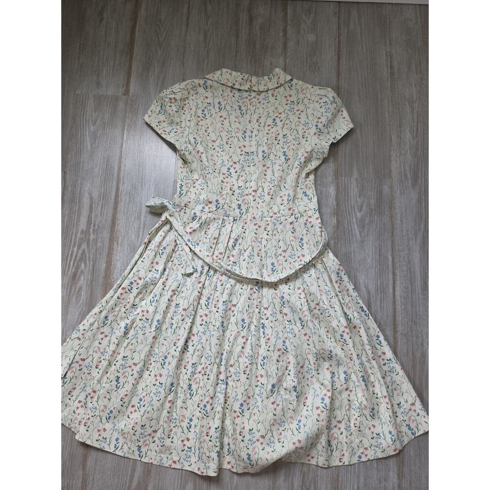 NWOT Gal Meets Glam Anne Spring Sprig Floral Wrap Style Dress Womens 10 Belted - Picture 11 of 12